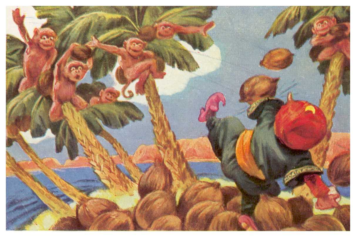 Bild 13. Eine Kokosnussschlacht